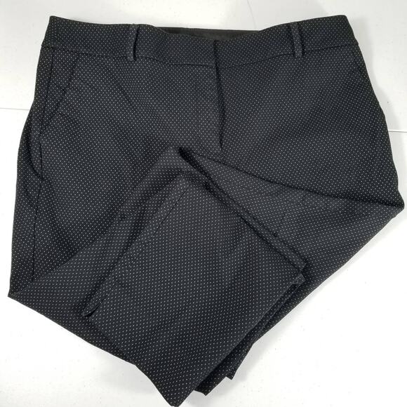 Talbots Hampshire Black White Dot Stretch Ankle 4 Pocket Pants Size 14 P - Picture 2 of 5
